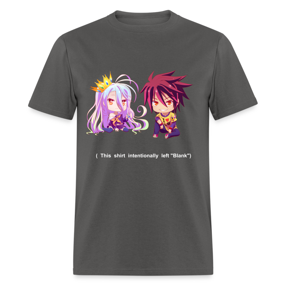 No Game No Life Shirt ANIMEinU Intentionally Blank - charcoal