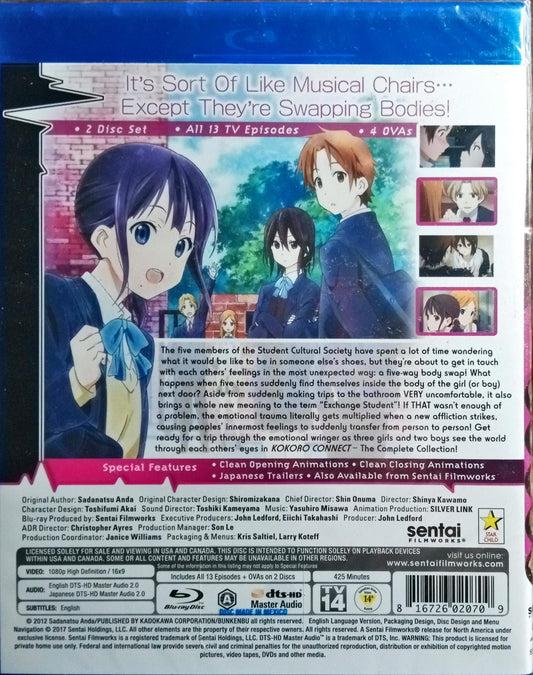 Kokoro Connect Blu-ray Complete Collection Sealed