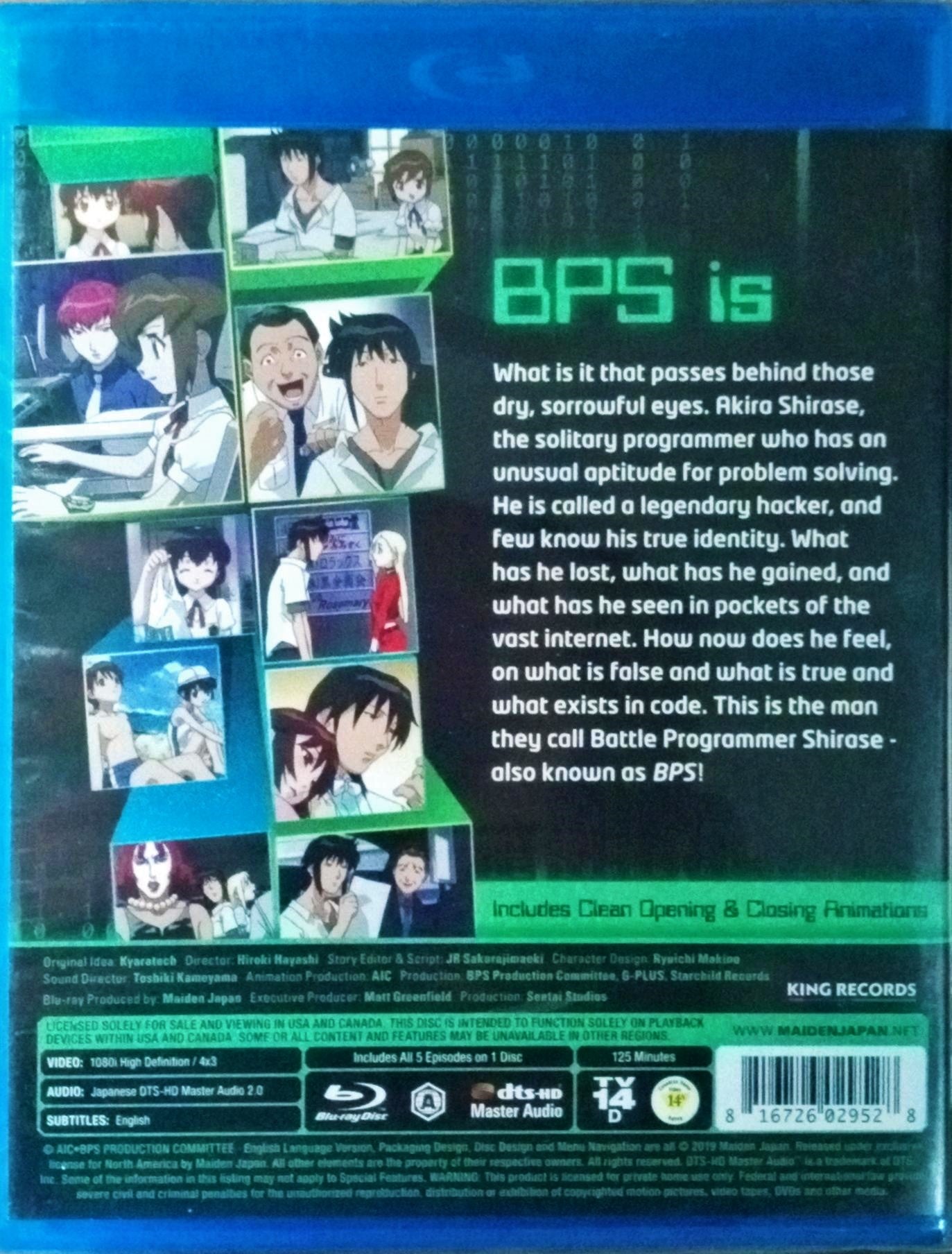 BTS: Battle Programmer Shirase Blu-ray Complete Collection Sealed