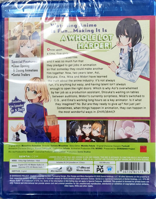 SHIROBAKO Blu-ray Complete Collection Sealed