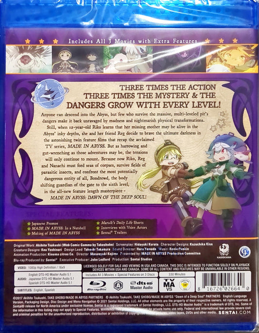 Made in Abyss Blu-ray Theatrical Collection Sealed