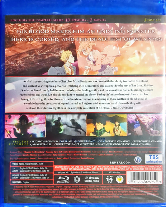 Beyond the Boundary Blu-ray Complete Series Collection Sealed