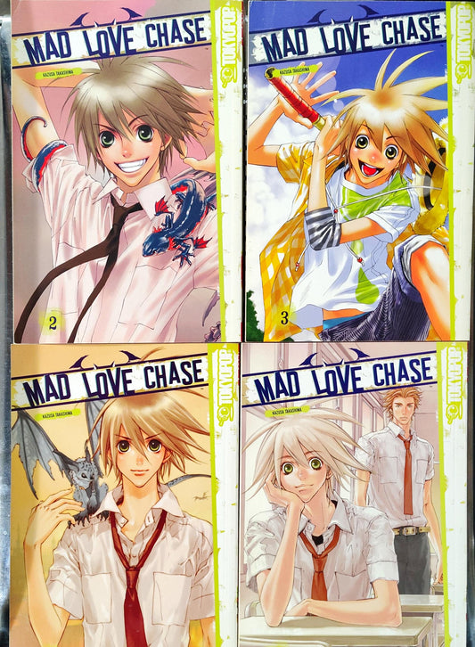 Mad Love Chase Manga, Kazusa Takashima, Volume 1, 2, 3, 4, and 5