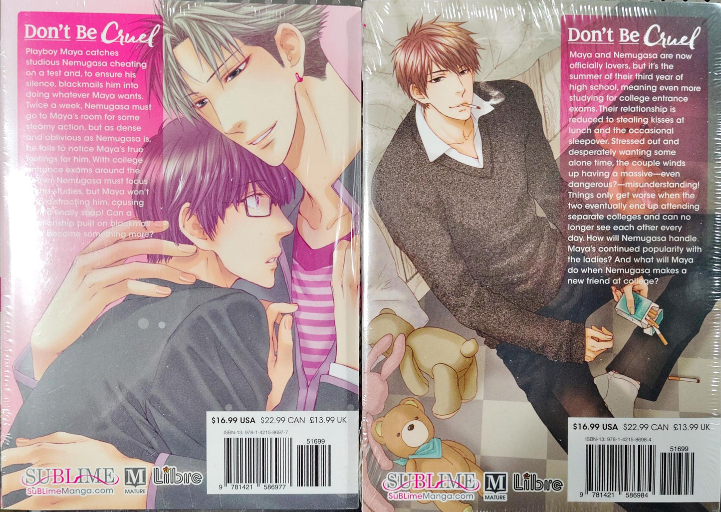 Don't Be Cruel Manga, 1 2 3 4 Yonezou Nekota BL, Yaoi, Romance, Mature, Sealed