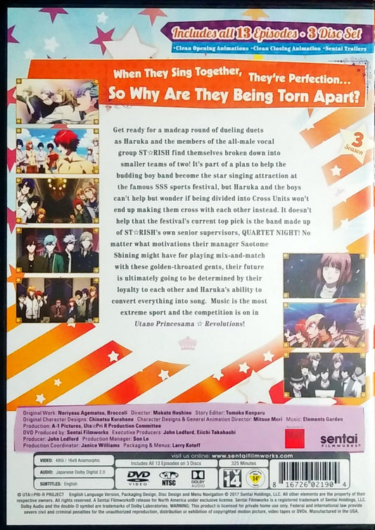 Uta no Prince-sama Revolutions! Season 3 DVD Complete Collection Sealed