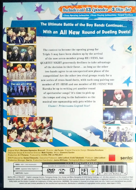 Uta no Prince-sama Legend Star! Season 4 DVD Complete Collection Sealed