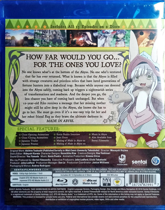 Made in Abyss Blu-ray Complete Collection Sealed