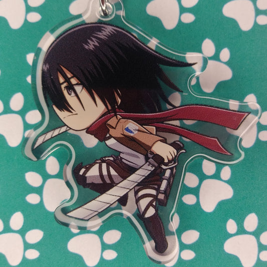 Attack on Titan Mikasa ANIMEinU Keychain