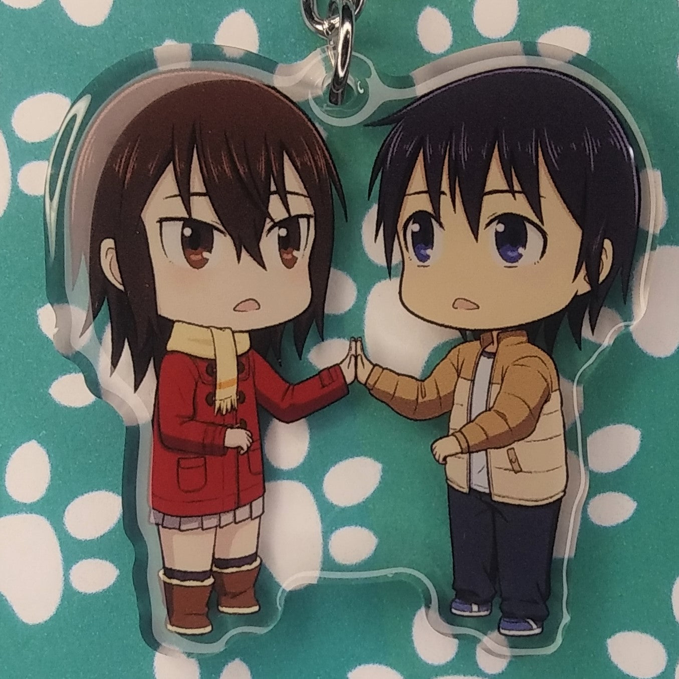 Erased Satoru and Kayo ANIMEinU Keychain