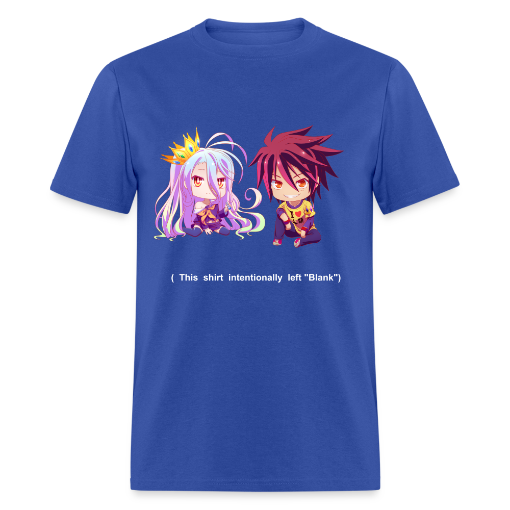 No Game No Life Shirt ANIMEinU Intentionally Blank - royal blue