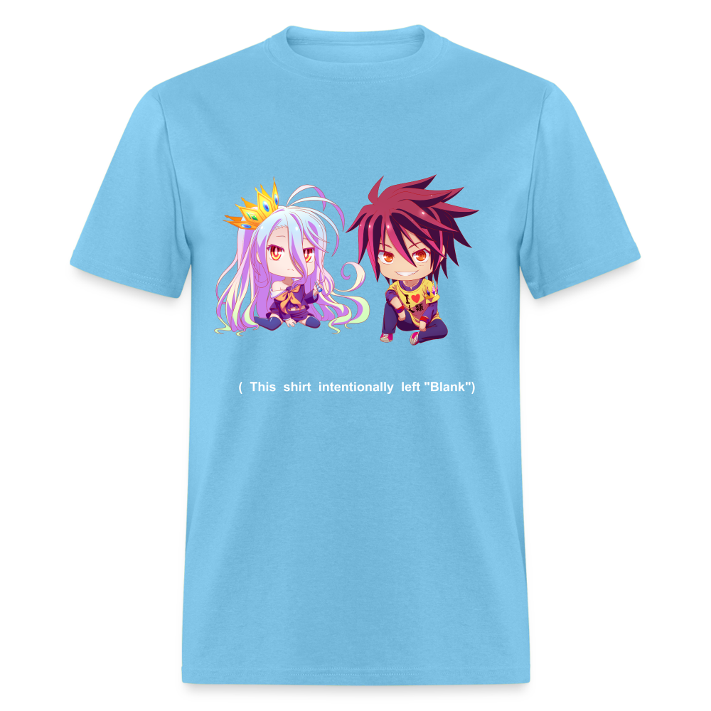 No Game No Life Shirt ANIMEinU Intentionally Blank - aquatic blue