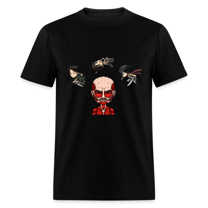 Attack on Titan T-Shirt ANIMEinU - black