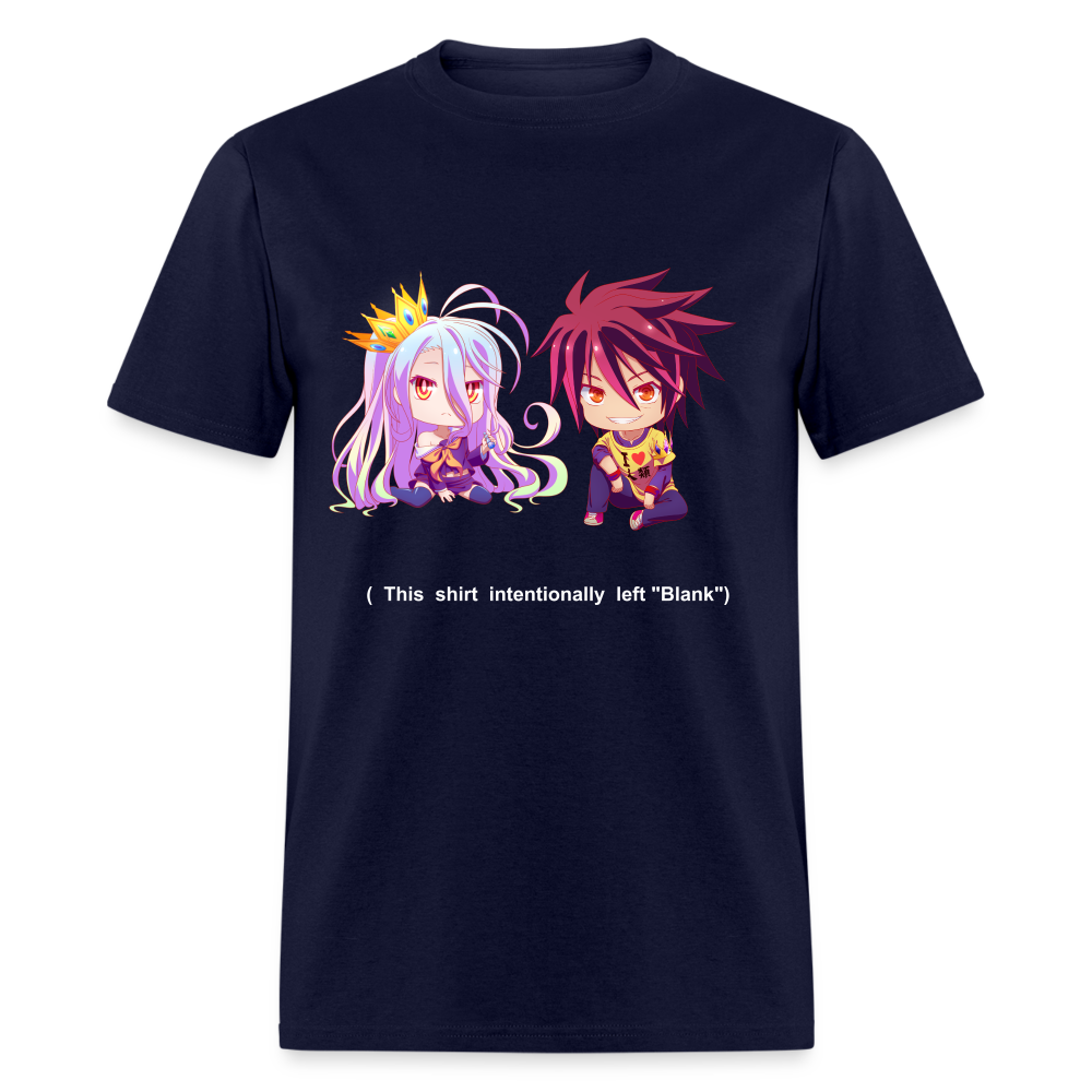 No Game No Life Shirt ANIMEinU Intentionally Blank - navy