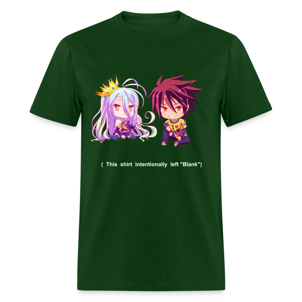 No Game No Life Shirt ANIMEinU Intentionally Blank - forest green