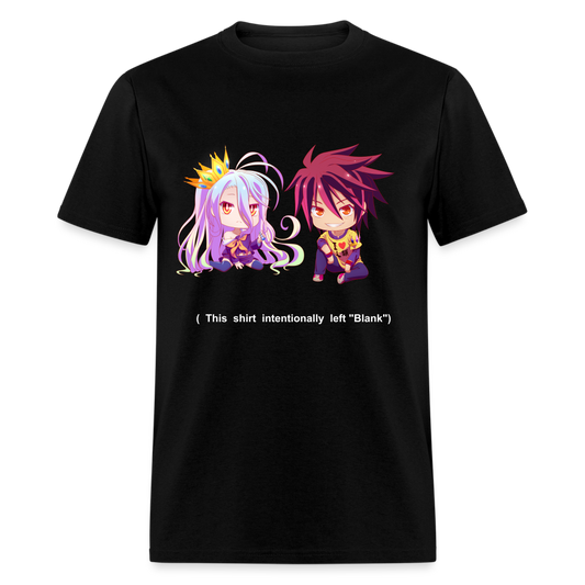 No Game No Life Shirt ANIMEinU Intentionally Blank - black