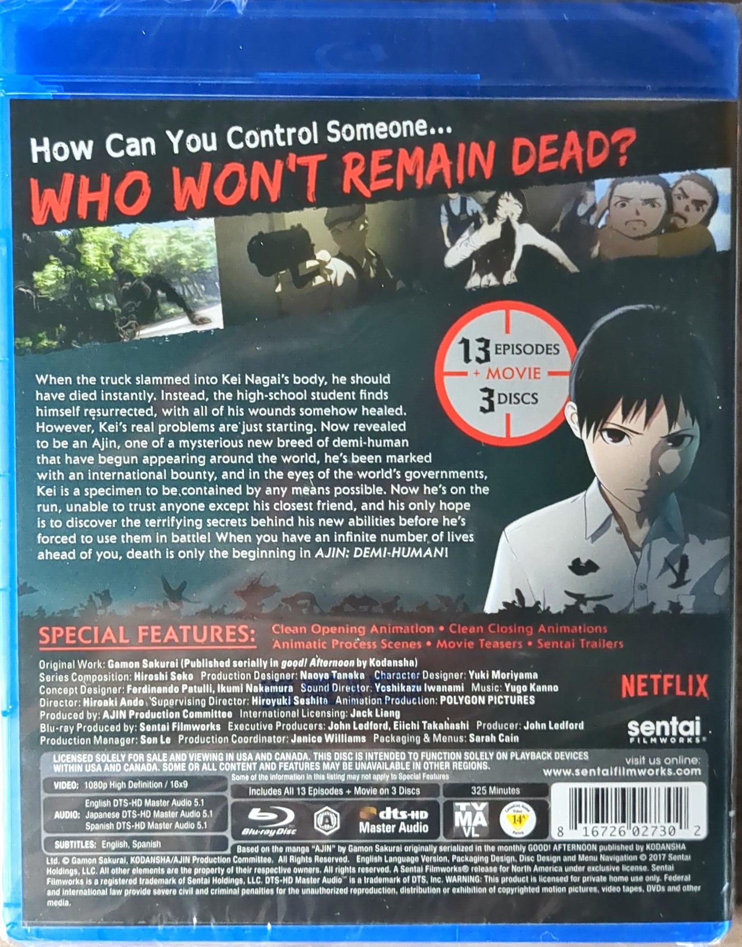 Ajin: Demi-Human Blu-Ray Complete Collection Sealed