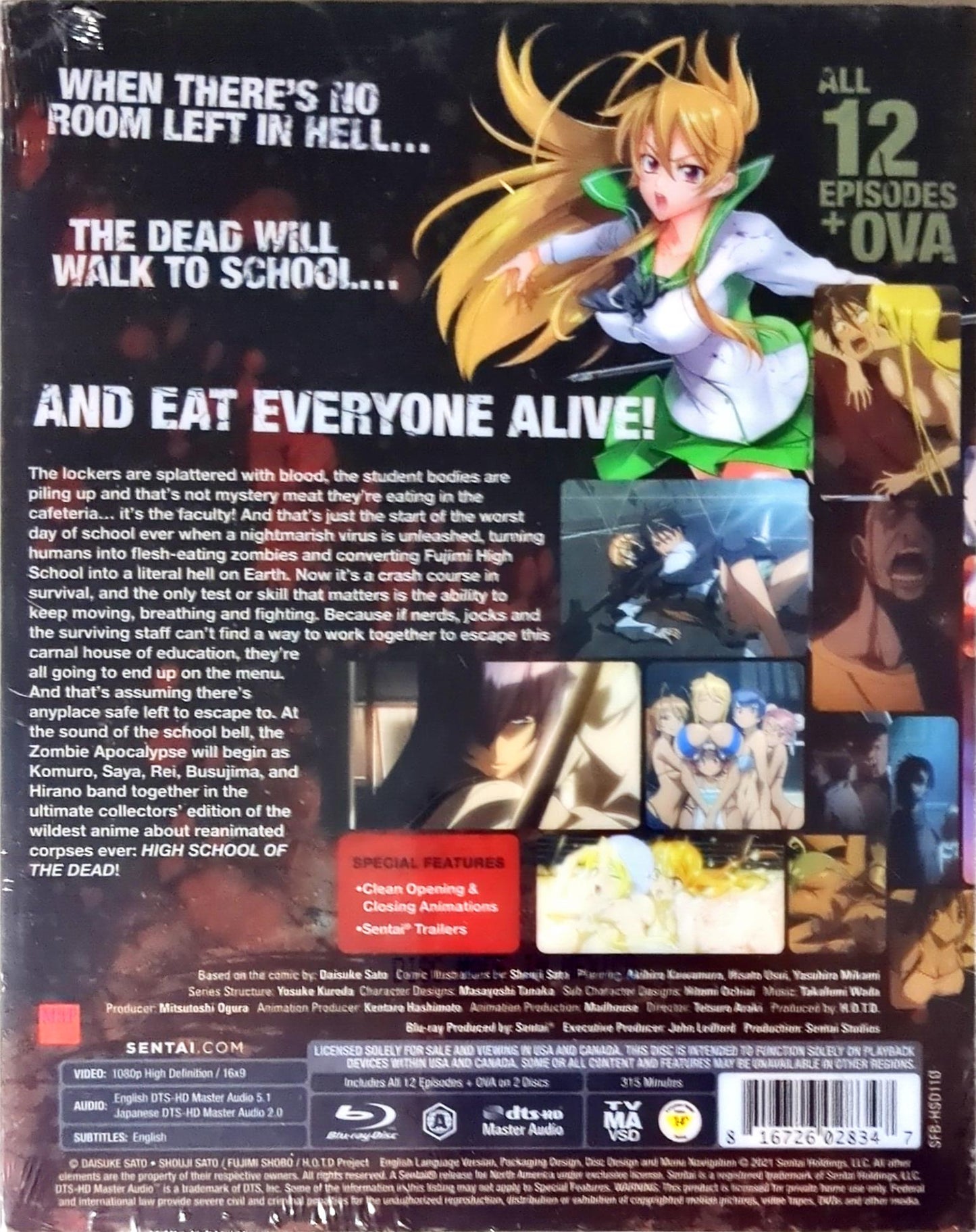 High School Of The Dead Blu-ray Steelbook Complete Collection Sealed