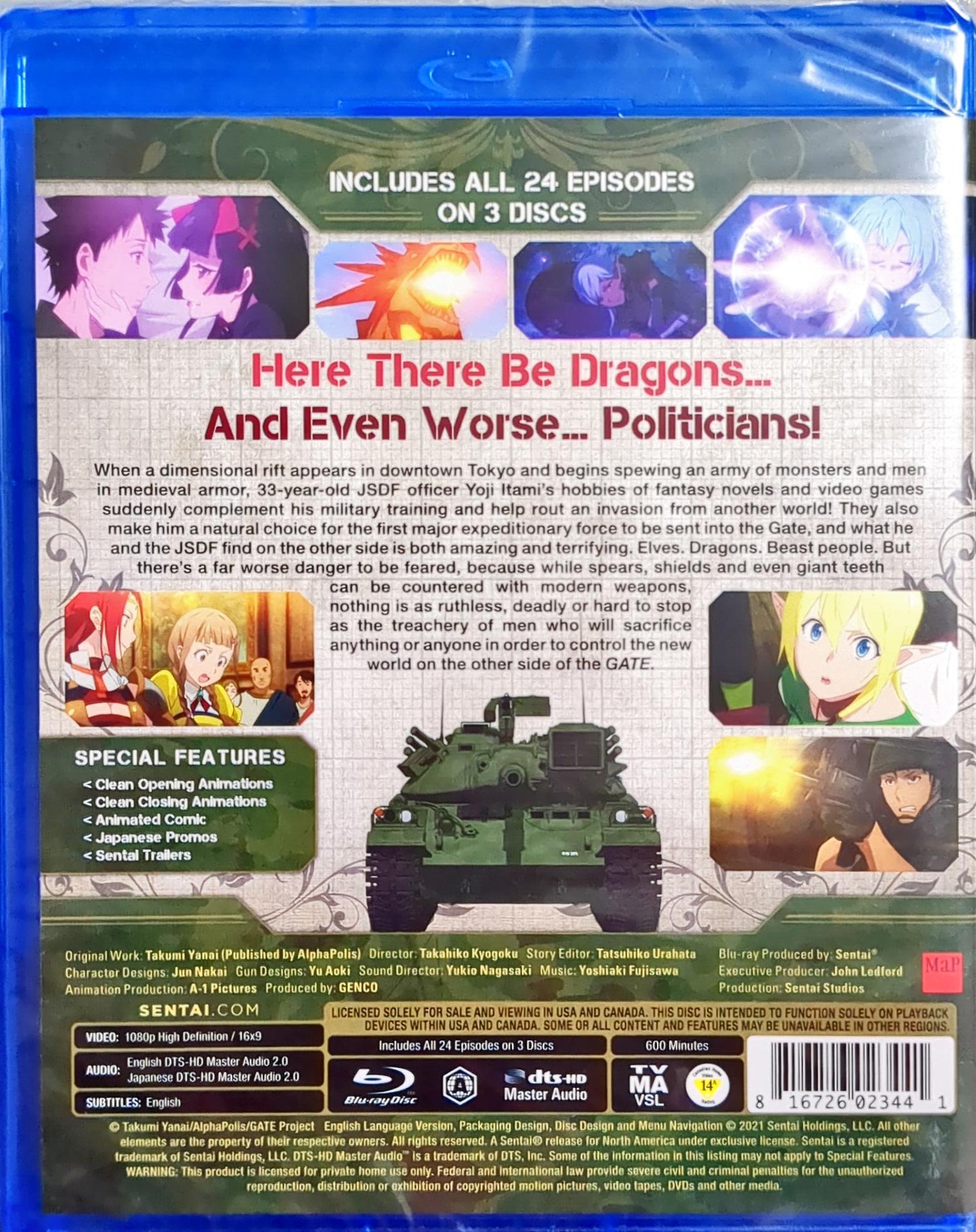 GATE Thus the JSDF Fought There Blu-ray Complete Collection Sealed