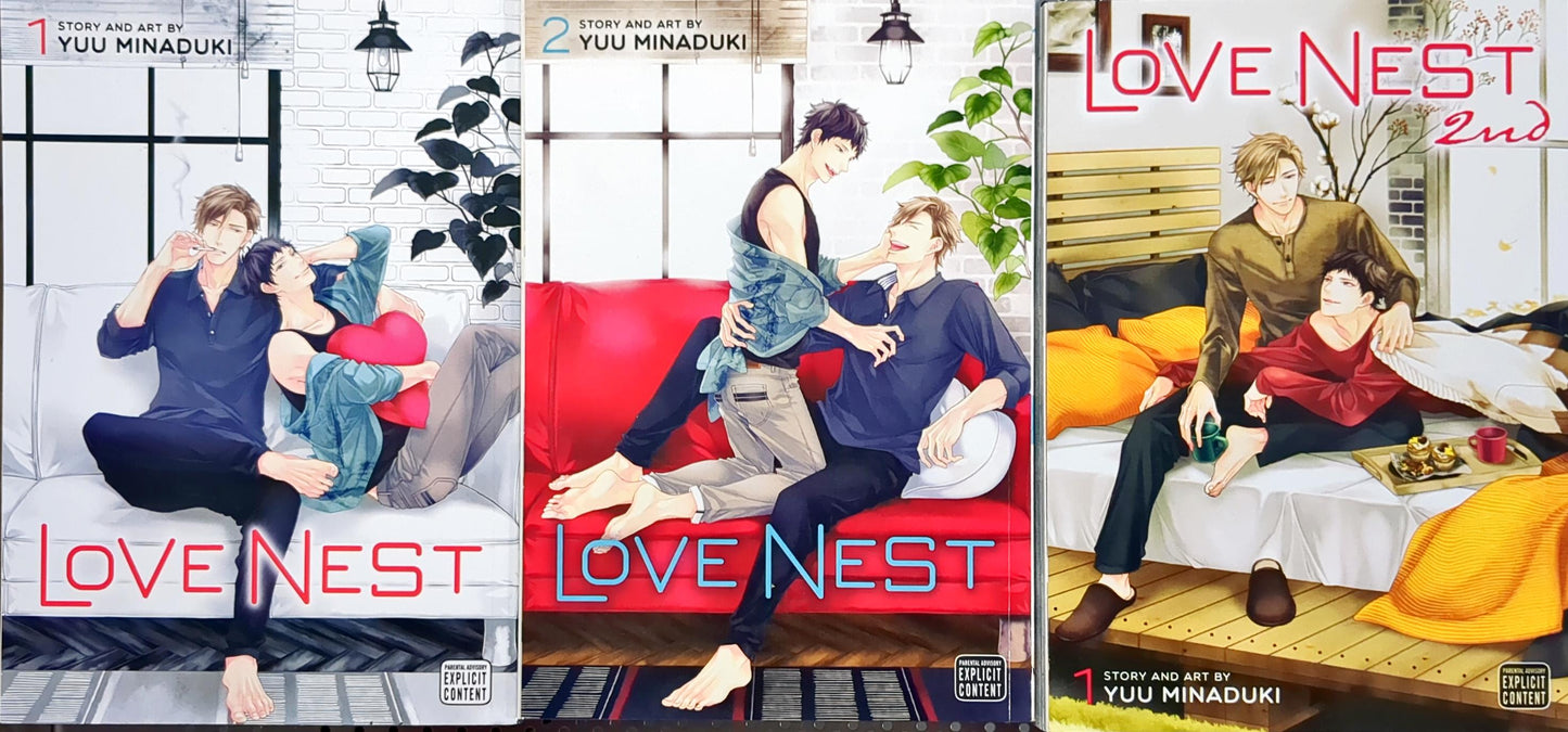 Love Nest Manga, 1 2 2nd Yuu Minaduki BL, Yaoi, Romance, Mature,