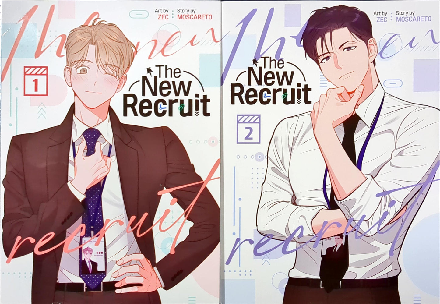 The New Recuit 1 and 2 Manga Moscareto, Zec, Full color, BL Yaoi Romance Mature