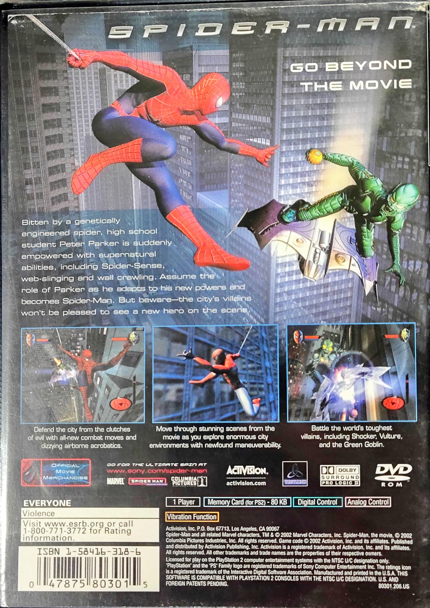 Spiderman PlayStation 2 Open box, Complete, Tested