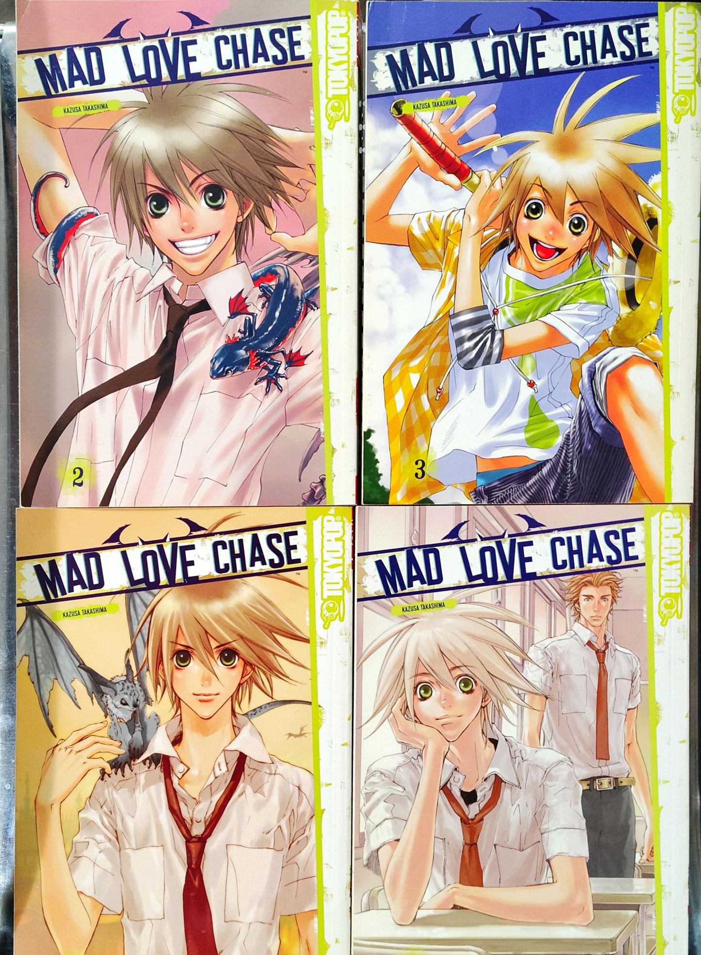 Mad Love Chase Manga, Kazusa Takashima, Volume 1, 2, 3, 4, and 5