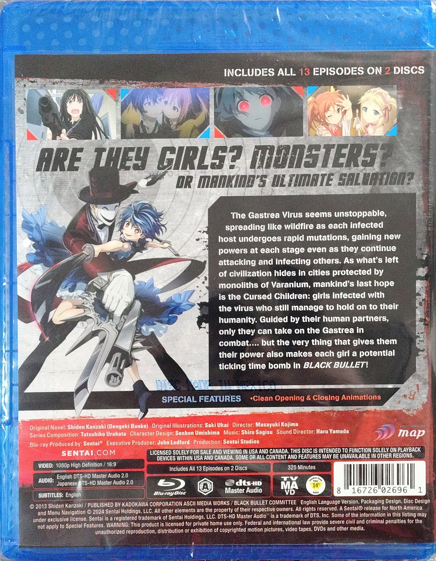 Black Bullet Blu-ray Complete Collection Sealed