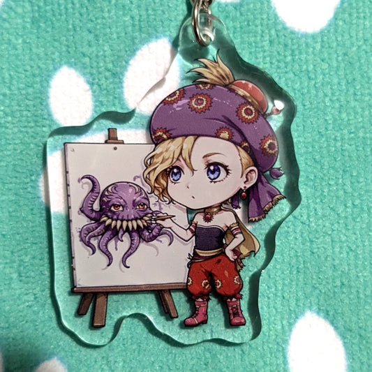 Final Fantasy VI Relm Arrowny and Ultros ANIMEinU Keychain