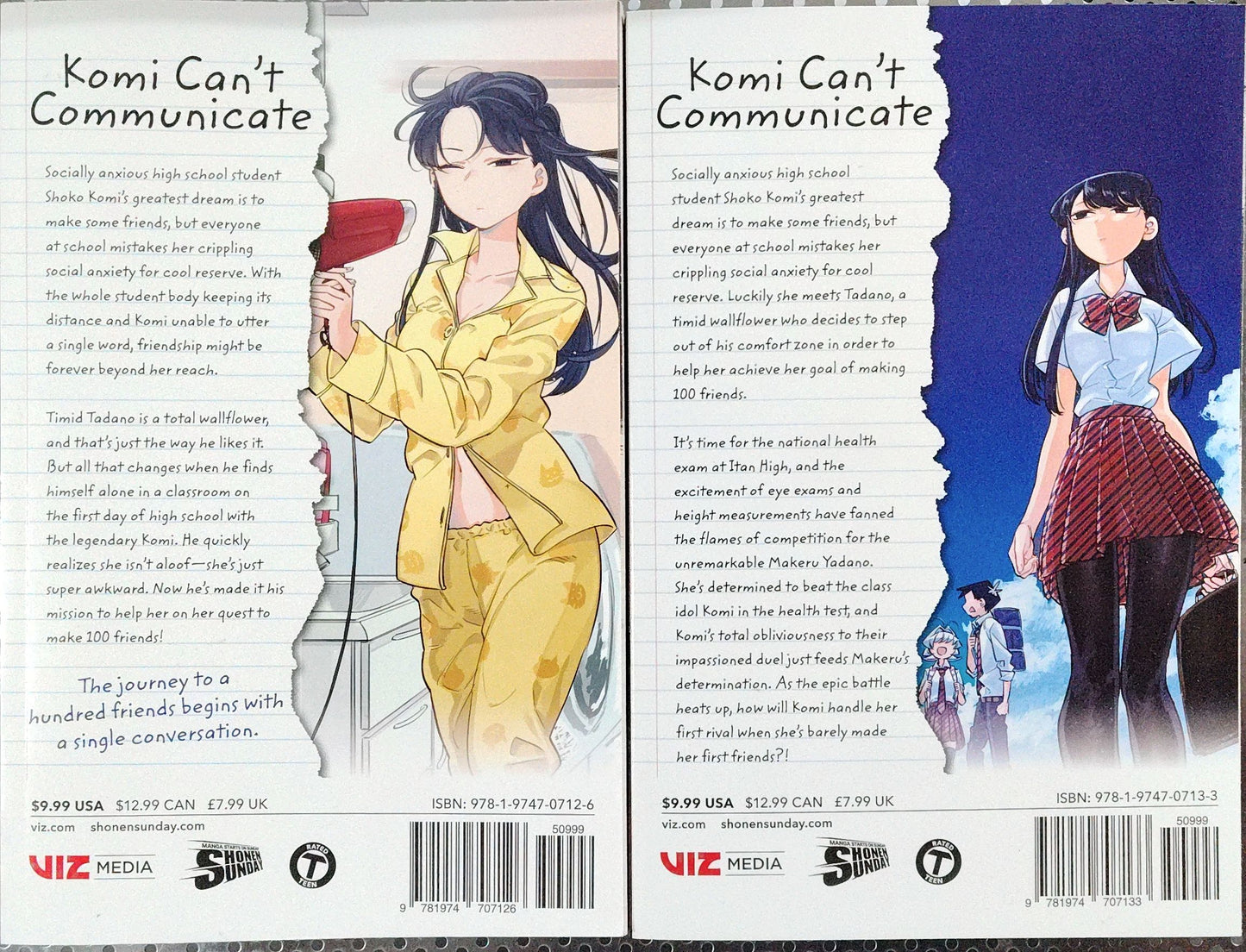 Komi Can't Communicate Vol 1 and 2, Tomohito Oda, Manga