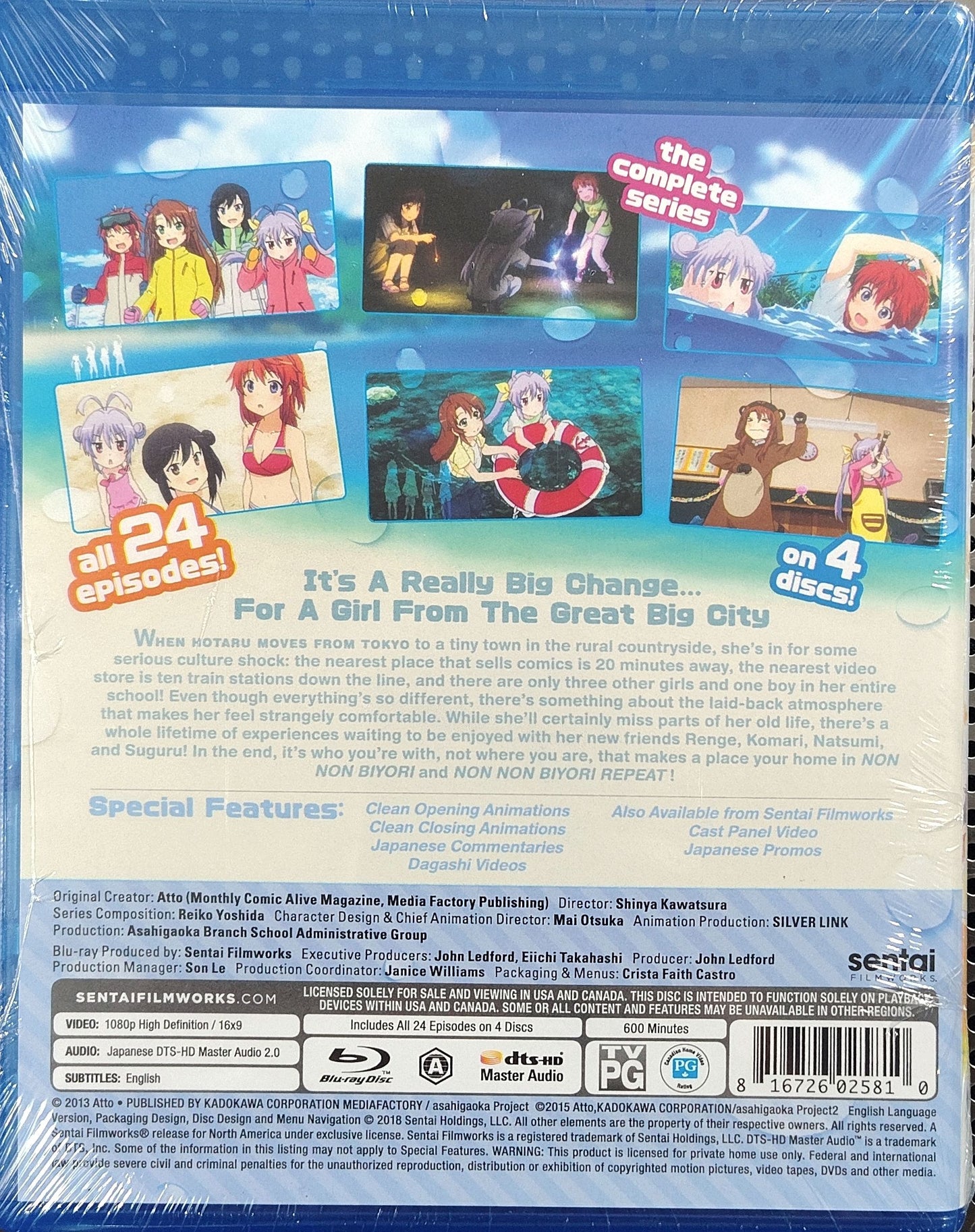 Non Non Biyori Blu-ray Complete Series Sealed