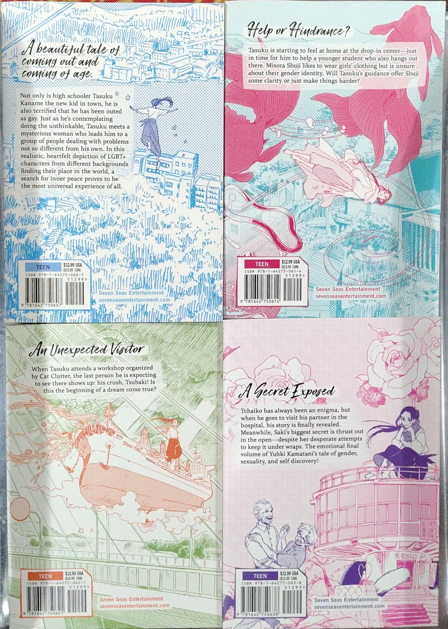 Our Dreams at Dusk Manga, 1 2 3 4  Yuhki Kamatani, LGBT, Used