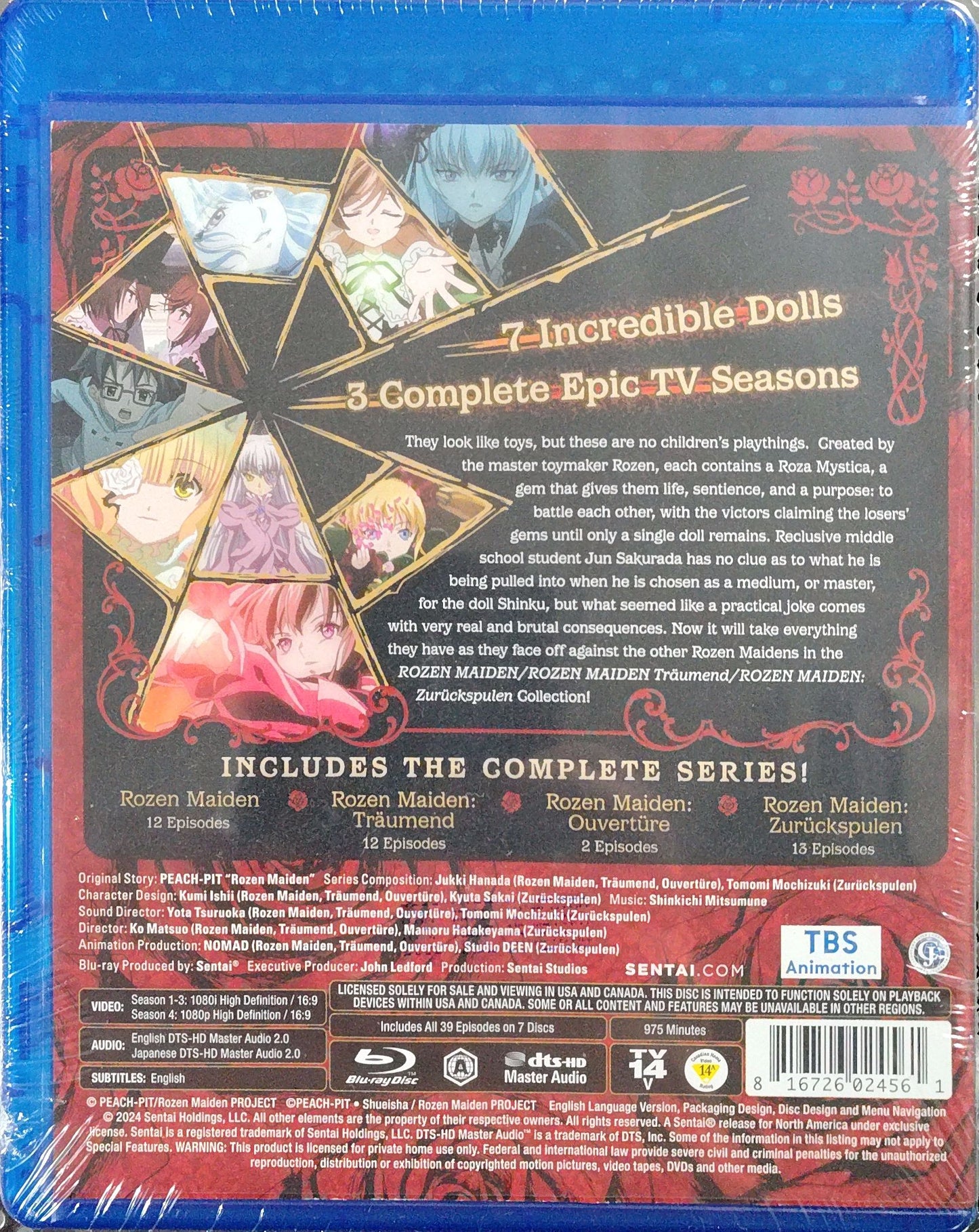 Rozen Maiden, Season 1-3 and OVAs, Blu-ray, Complete Series Sealed