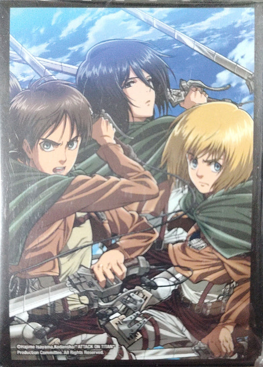 Attack on Titan, Eren, Mikasa, and Armin, Anime Card Sleeves 60 Standard Size