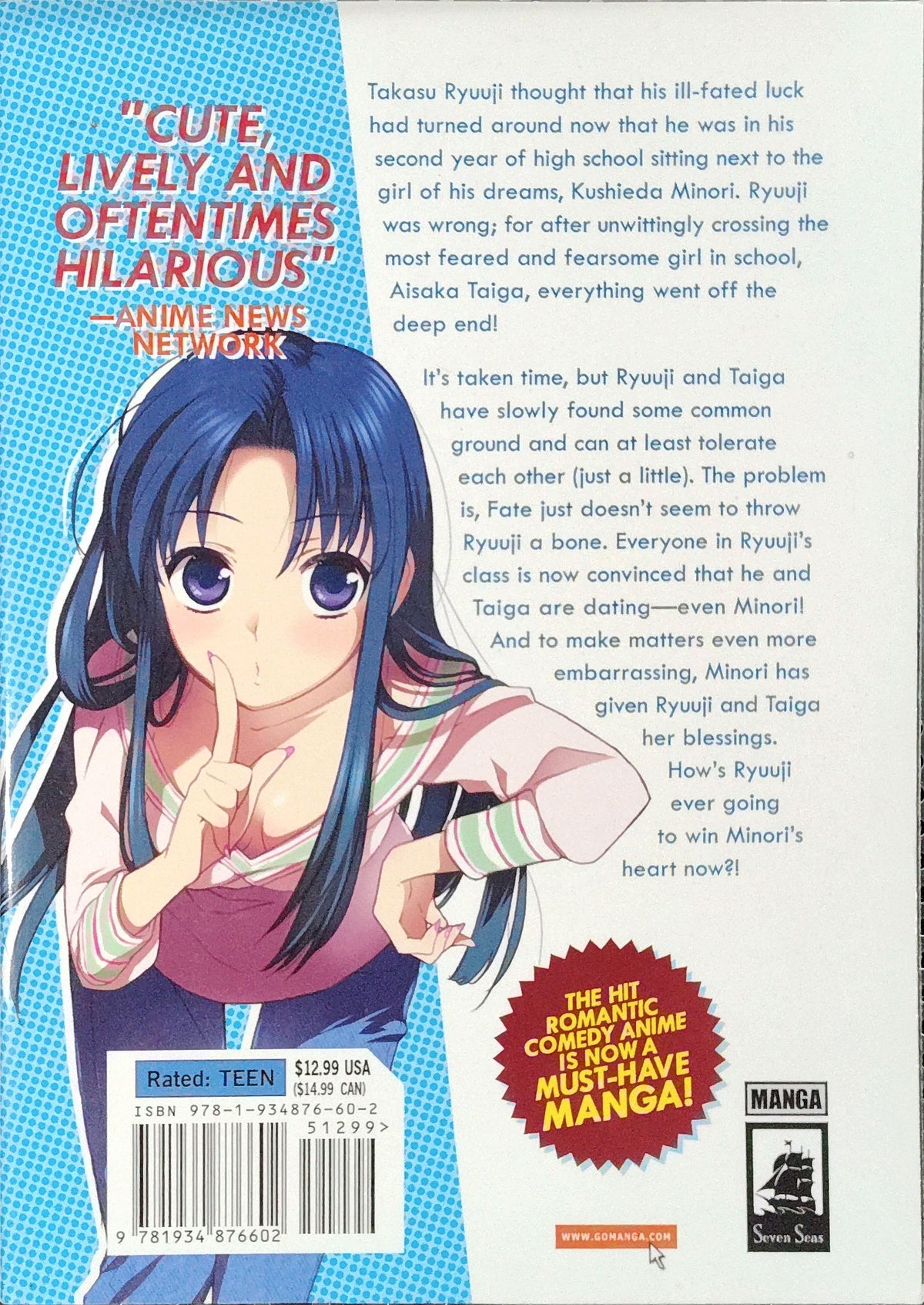 Toradora!, Vol 1-7 Manga, Yuyuko Takemiya, Zekkyo