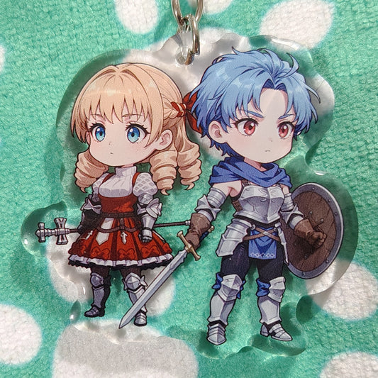 Unicorn Overlord, Alain and Scarlett ANIMEinU Keychain