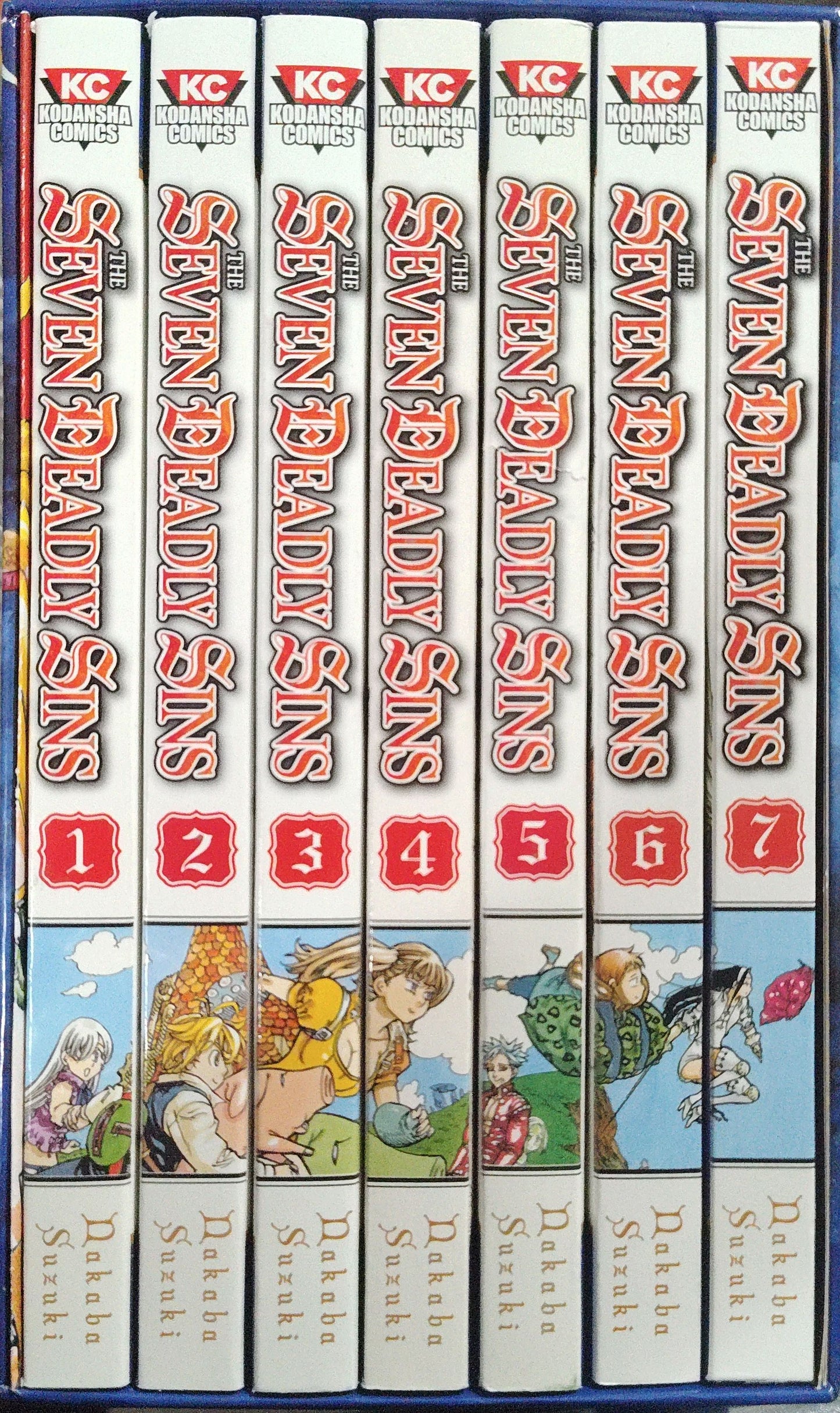 Seven Deadly Sins, Box set 1 with posters 1, 2, 3, 4, 5, 6, and 7 Manga