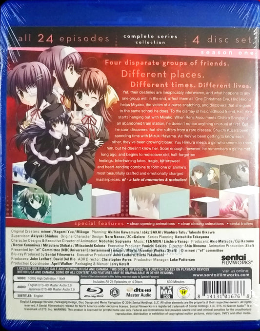 ef ~ a tale of memories & melodies Blu-ray Complete Series Collection Sealed